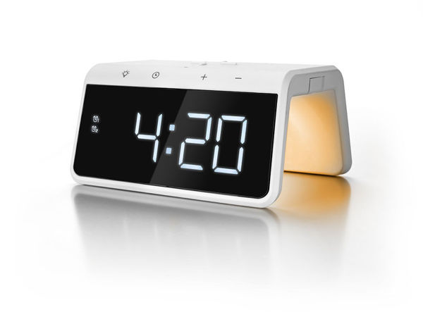 Picture of Alarm Clock with Wireless Charger - Caliber HCG019QI/W